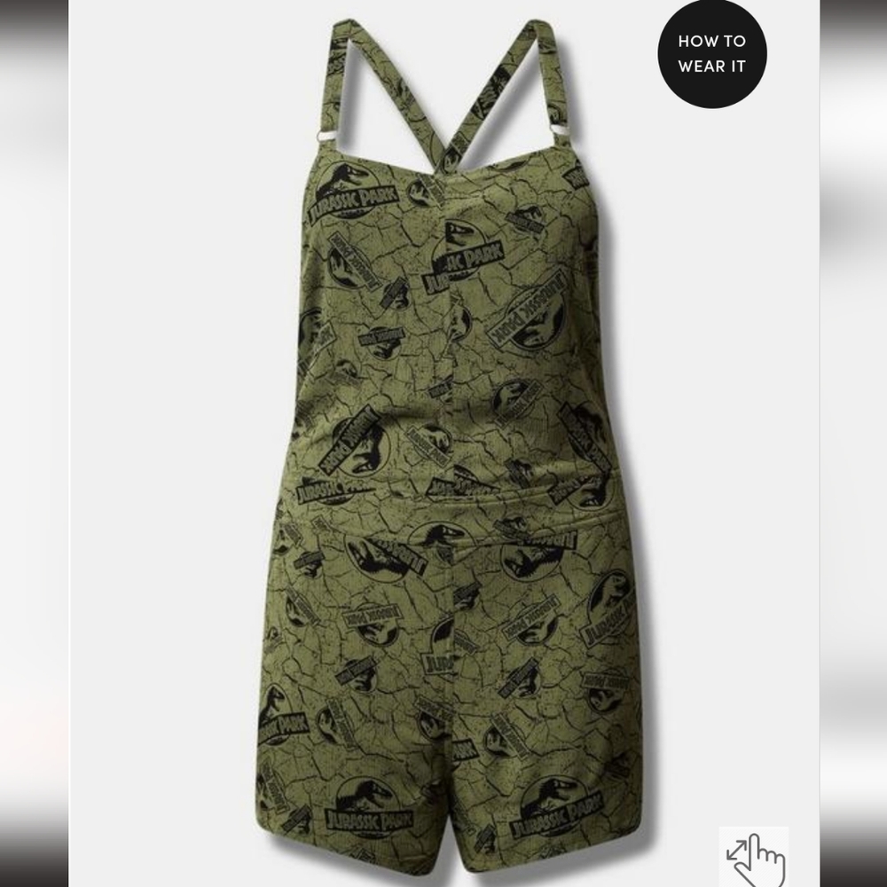 Torrid Universal Jurassic Park Rolled Hem Shortall
